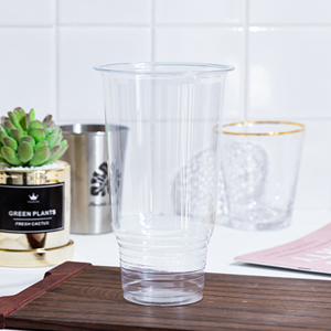 KAIDA 32 oz Logo kustom cetak bening hewan peliharaan transparan plastik Boba cangkir sekali pakai dengan tutup - Product Image 1