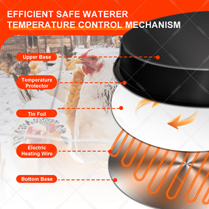 Calentador de gallinero de 125W, calentador de <span class=keywords><strong>agua</strong></span> de pollo para aves de corral de invierno, Base calentada, Base calentadora para <span class=keywords><strong>bebedero</strong></span> - Product Image 5