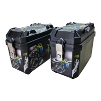 Boîtier supérieur latéral de moto ABS 28L Boîtier supérieur de coffre de conception démontée étanche