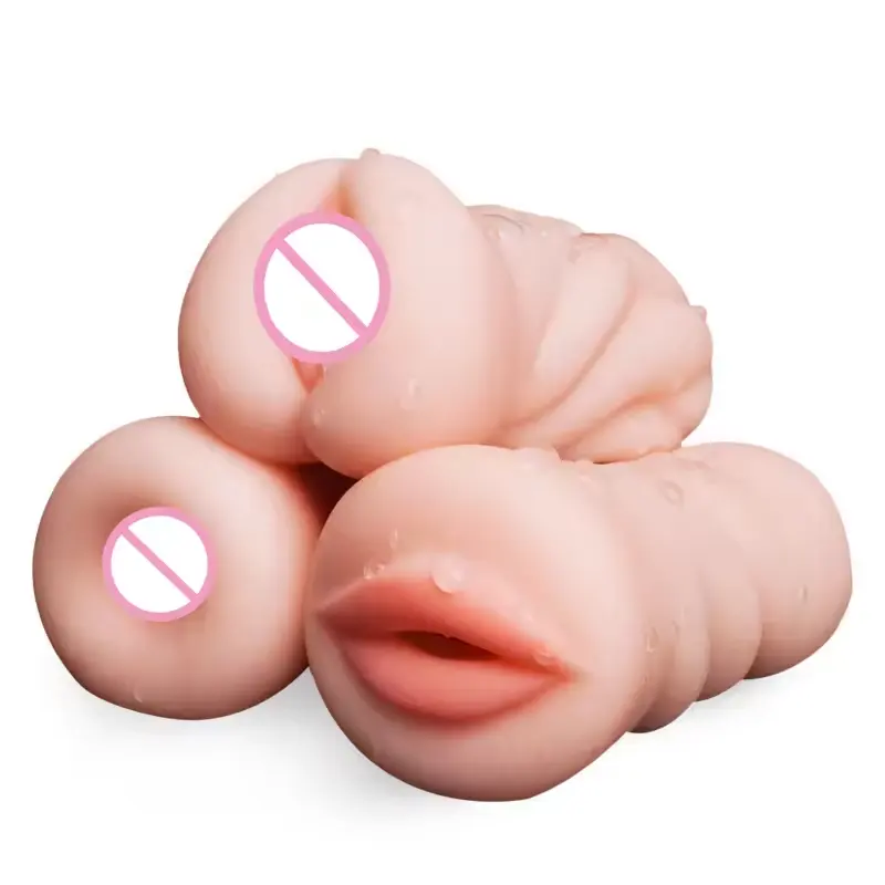 لعبة جنسية على شكل مهبل فموي وجراب شرجي اصطناعي للاستمناء للرجال