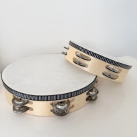 Wrapped Birch Sheepskin Bell Drum 8/10 Inches Adult Hand Single/double-layer Holding Drum for Wedding Children's Educational