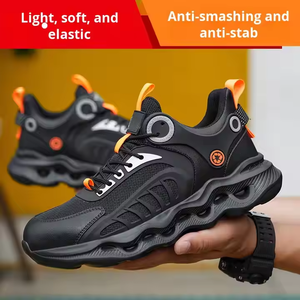 Chaussures <span class=keywords><strong>de</strong></span> sécurité respirantes <span class=keywords><strong>ultra</strong></span>-légères pour hommes Chaussures <span class=keywords><strong>de</strong></span> travail élastiques à bouton rotatif pour hommes Anti-Smash Kevlarr Stab-Proof EVA - Product Image 3