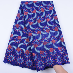 Tessuto di pizzo di cotone dal Design accattivante 2019 ultimo Design Swiss Voile con pietra svizzera pizzo in svizzera per 1675 di abiti da festa - Product Image 5