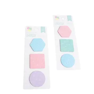 2024 Factory Price Kawaii Wholesale school stationery items Self Adhesive custom craft note book with geometry sticky note