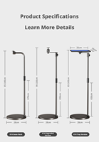 Support de projecteur spécial sans perçage, inclinable et orientable, pour Pan Tilt, Polar Rice Nut, avec tuyau courbé, support de sol réglable verticalement
