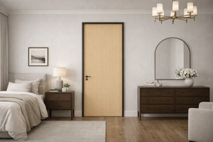 Soundproof Wood Grain Interior Door Fire-rated Door Waterproof for Home Modern Style <strong>Aluminium</strong> <strong>Honeycomb</strong> - Product Image 3