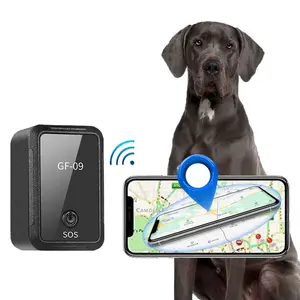 廉价迷你远距离宠物全球定位系统跟踪芯片狗定位器可充电SIM GF09狗全球定位系统跟踪器