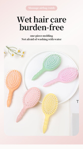 Escova de Cabelo Plástica Mini Baby <span class=keywords><strong>Round</strong></span> Detange Personalizada de Alta Qualidade para Massagem Profissional com Logo - Product Image 4