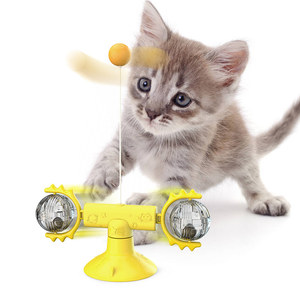 2020 new design Hot Sale Cat Toy silly cat wind mill grinding record player ball toy - Product Image 2