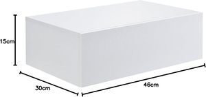 46X30X15 Cm Blanco Juego de 2 Estantes Flotantes de Pared de Madera <span class=keywords><strong>Con</strong></span> Cajón <span class=keywords><strong>Estante</strong></span> de Almacenamiento de Pasillo - Product Image 3