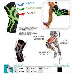 Rodillera ORIONE con banda de compresión integrada Art. 488 - Product Image 1