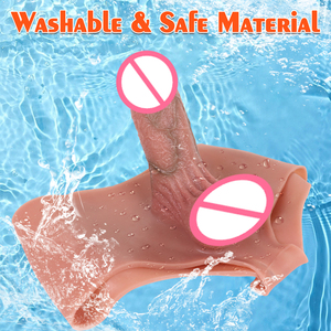 <strong>Strap</strong> <strong>on</strong> Dildo High Elastic Silicone Wearable Dildos Panties with 4.4'' Solid Penis <strong>Boxer</strong> Shorts Adult Sex Toy for Lesbians Gay - Product Image 3