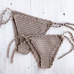 Bikini sexy tricoté à la main au crochet, personnalisé 2026, MOQ 50, pour femmes, maillot de bain, tenue de plage, mini bikini string, fabricant de maillots de bain - Product Image 1