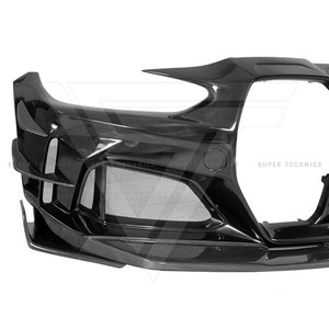 Ailes de jupe latérale de pare-chocs avant pour BMW série 4 G82 M4 2021 Kits de carrosserie large en fibre de carbone Style B - Product Image 2