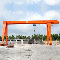 Grue portique monopoutre à rail pour manutention de matériaux, intérieur/extérieur, fabriquée en Chine, avec palan, capacités 3T, 5T, 10T, 20T