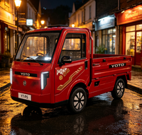 Mini-camion électrique à empattement court avec cabine fermée, accessoires standard complets, capacité de charge lourde, véhicule électrique