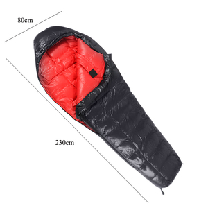 Sac de couchage en duvet pour temps froid E-RIKE -20°C, imperméable, type momie, ultraléger, en duvet de canard, pour le camping - Product Image 2