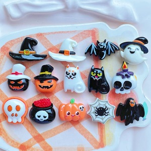 Mini Zucca <span class=keywords><strong>Diavolo</strong></span> di Halloween per Bambini, Accessori in Resina Dipinti con Colla Crema per Decorazione di Cover per Telefono, Copricapo e Fermagli per Capelli, Ingrosso - Product Image 3