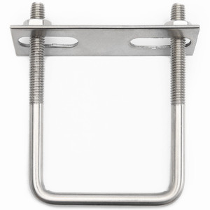 M6 M8 M10 Thép Không Gỉ 304 Hình Vuông <span class=keywords><strong>U</strong></span> Bolt Với Hex Nut Và Tấm Đế - Product Image 1