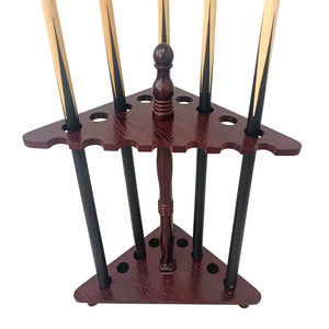 Neues Modell Triangle Shape <span class=keywords><strong>Standup</strong></span> 9 Löcher Massivholz Billard Queue Rack/Queue Halter für Billard Cue Collection - Product Image 1