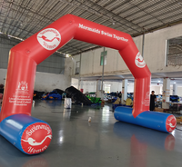 Arc flottant de sport de course personnalisé extérieur publicité étanche à l'air ligne d'arrivée de début pour la voûte gonflable d'événement de natation aquatique