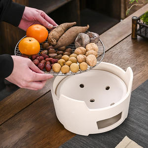 バーベキューグリル付きの新しいデザインの高品質屋外屋内ファイヤーピット薪燃焼パティオパティオキャンプ用セラミック暖炉 - Product Image 5