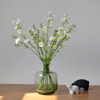 Bunga Artifisial Kelas Atas dengan Tekstur Lembut, Delphinium Ungu Tiga Cabang dan Phalaenopsis untuk Pernikahan