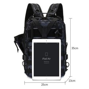 Sac à dos de voyage imperméable pour l'extérieur, plusieurs couleurs au choix, logo personnalisé, sac à dos tactique OEM - Product Image 6