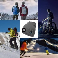 Berretto LED Bluetooth Wireless Unisex per Donne, Berretto Bluetooth con Cuffie e Microfono Integrato