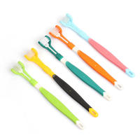 Cepillo de Dientes para Mascotas con Triple Cabezal, Cepillos Dentales Multiángulo para Perros y Gatos, Cepillo de Limpieza Dental para la Salud Bucal de Perros y Gatos