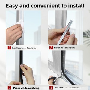 Tira de Sellado para Ventanas Moderna y Minimalista, para Puertas Corredizas y Ventanas; <span class=keywords><strong>Burlete</strong></span> <span class=keywords><strong>Autoadhesivo</strong></span> de Aleación de Aluminio para Ventanas de UPVC y Puertas de Vidrio - Product Image 3