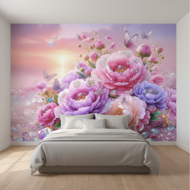 3D 5D Mural Wallpaper  Floral Mural Wallpaper for Home & Office Modern Luxury Custom 3D Industrial Style Photo Wallpaper Mural