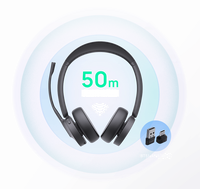 Casque filaire Yealink BH70 ultra-léger à 3 micros avec ANC, longue autonomie, charge rapide, certification Teams