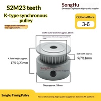 SH-HTPA23S2M040-K-P-d3 Poulie de distribution synchrone à dents pour moteur, avec 2 à 6 trous, en stock, STD S2M