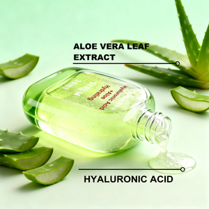 Suero Calmante <span class=keywords><strong>y</strong></span> Reparador con Aloe Vera <span class=keywords><strong>y</strong></span> Ácido Hialurónico, Esencia Facial Hidratante <span class=keywords><strong>y</strong></span> Suavizante para Después del <span class=keywords><strong>Sol</strong></span>, Venta al Por Mayor, OEM - Product Image 2