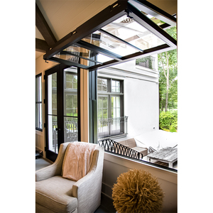 หน้าต่างบานพับอะลูมิเนียมสีดำขายดีที่สุด กระจกทะลุหน้าต่าง ขนาดสั่งทำได้ สำหรับใช้ในบ้านและเชิงพาณิชย์ - Product Image 4