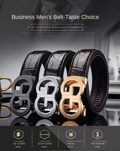 Sabuk Kulit Sapi Asli Mewah Langsung dari Pabrik untuk Pria, Kasual Bisnis dengan Gesper Otomatis dari Paduan Logam untuk Celana Pria - Product Image 6