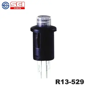 SCI tayvan açık düğme basmalı düğme R13-529 Max voltaj 250V LED ışık kalite Push Button anahtarları IP67 5A 1A 125V kontrol