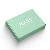 Boîte d'expédition pliante en gros Paquet de vêtements en jean vert Boîtes postales personnalisées