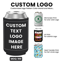 Manchon isotherme personnalisé en néoprène pour canettes fines, impression par sublimation, pour bière et soda, portable, étanche, pliable, pour femme
