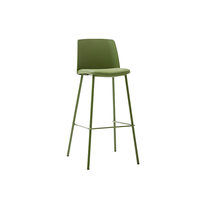 Chaise de bar moderne et simple de style italien, en plastique, légère et luxueuse, avec dossier et sans accoudoirs, pour adultes, à usage domestique