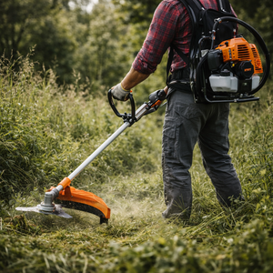 Débroussailleuse à dos thermique MYOYT GBC4302K 43cc 1.25kW, moteur 2 temps refroidi par air, lame 255mm 3T pour herbe, mauvaises herbes et broussailles - Product Image 2