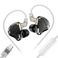 Écouteurs intra-auriculaires KZ ZS10 PRO 2 haute résolution, audio large bande 20Hz-40kHz, moniteur musical intra-auriculaire à transducteur hybride 108dB