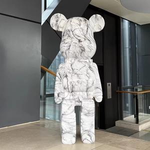 Décoration de sol moderne de luxe en marbre rouge violent ours <span class=keywords><strong>géant</strong></span> naturel léger pour le salon ou le hall d'hôtel pour les villas - Product Image 2