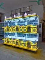 Nouvelle machine à grue Mega Mini 4 joueurs avec certification CE, 110/220V, construction en métal et plastique, puissance 200W pour centres de jeux