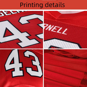 Jersey Sepak Bola Amerika Kustom Alabama Crimson 2025 Grosir, Kualitas Terbaik, Jahitan Rapi, 2 Warna Merah Crimson - Product Image 3