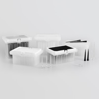 Embouts de pipette filtrants conducteurs stériles compatibles 50uL 300uL 1000uL, qualité médicale PP, certifiés CE, 96 embouts/boîte