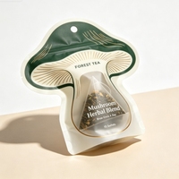 Sachet Doypack personnalisé à forme spéciale, imprimé, finition mate, avec fenêtre et fermeture éclair, pour emballage de tisanes, avec trou de suspension