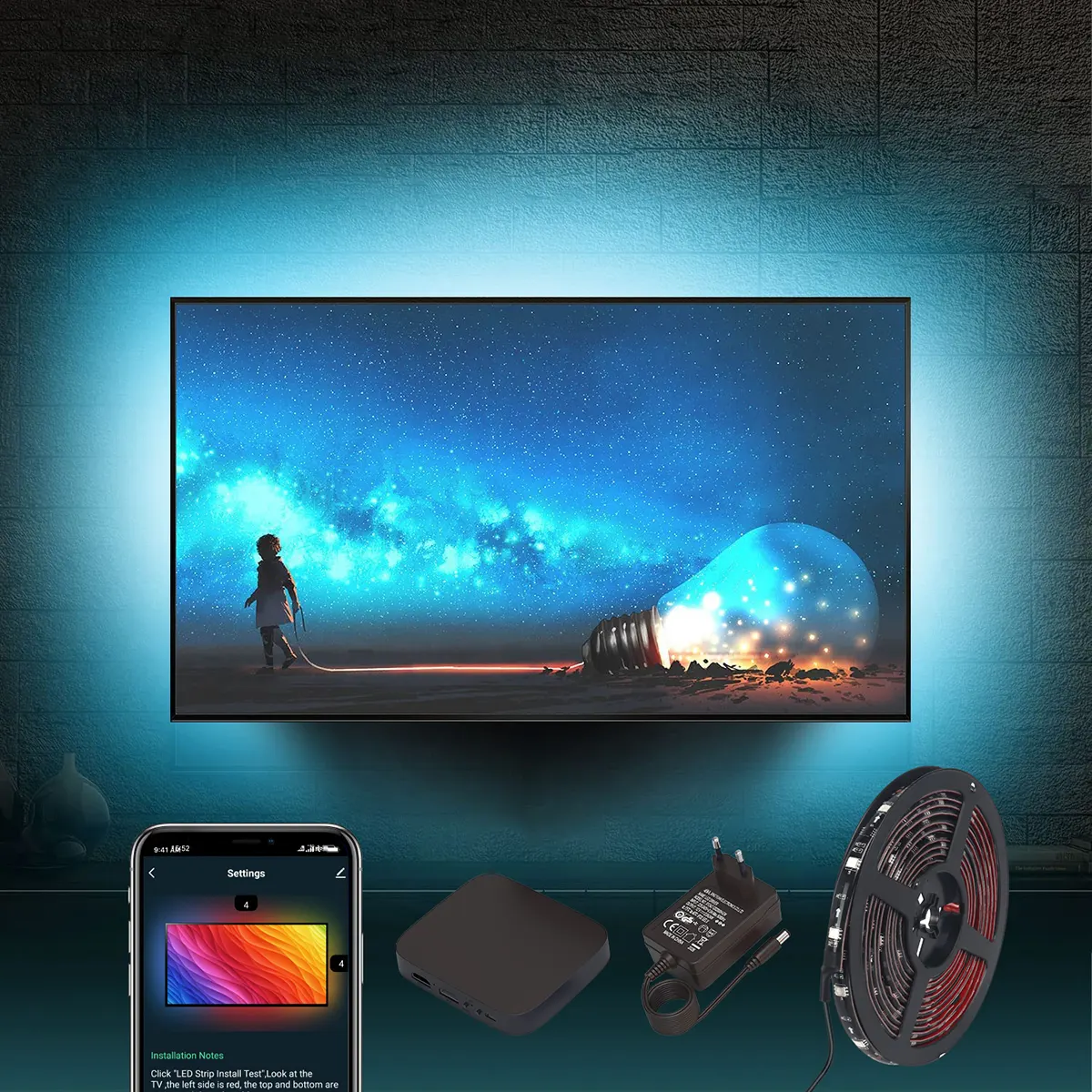 Banqcn Custom 40 42 43 55 Inch Immersive Ambient Tv Pc Backlight Led Strip Lights