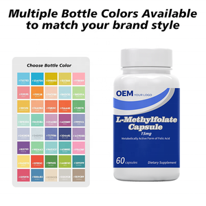 Capsules de L-Méthylfolate (5-MTHF) OEM/ODM : Emballage Personnalisé en Usine, Plusieurs Designs d'Étiquettes, Options Bouteille + Boîte et MOQ Flexible - Product Image 6